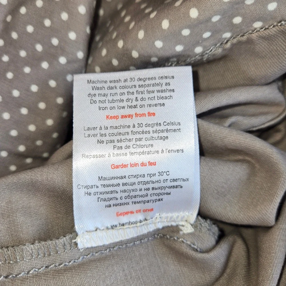 Bamboo Baby Organic Cotton Overalls Taupe Gray Polka Dot 6-12M